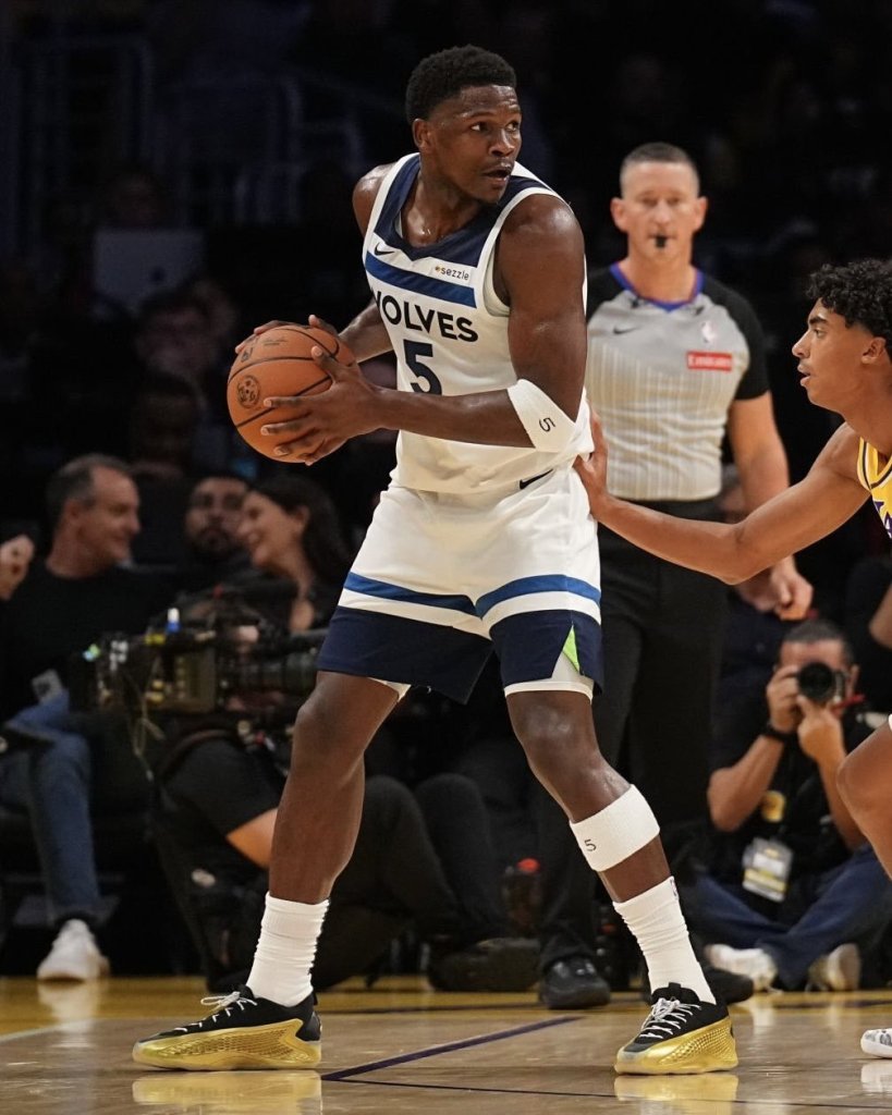 Anthony Edwards Adidas AE1 Low Gold NBA Opening Night