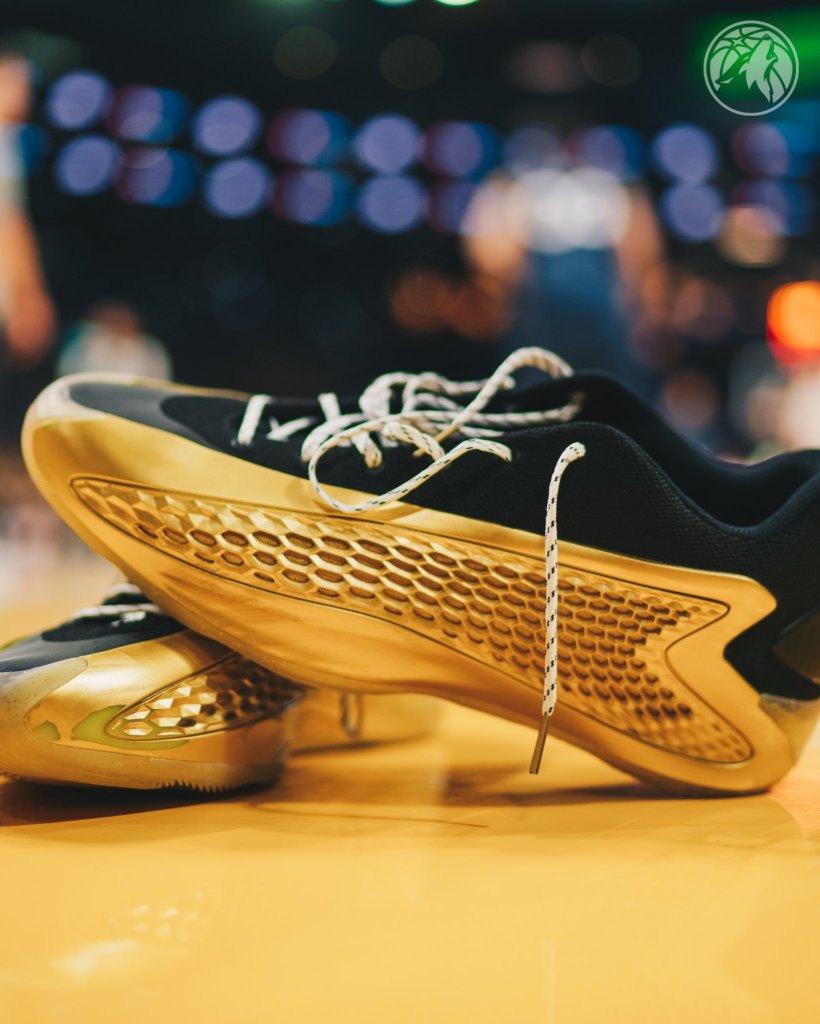 Anthony Edwards Adidas AE1 Low Gold NBA Opening Night
